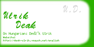 ulrik deak business card